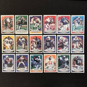 1990 Fleer Detroit Lions- Football Card Lot of 18 NFL Great Condition